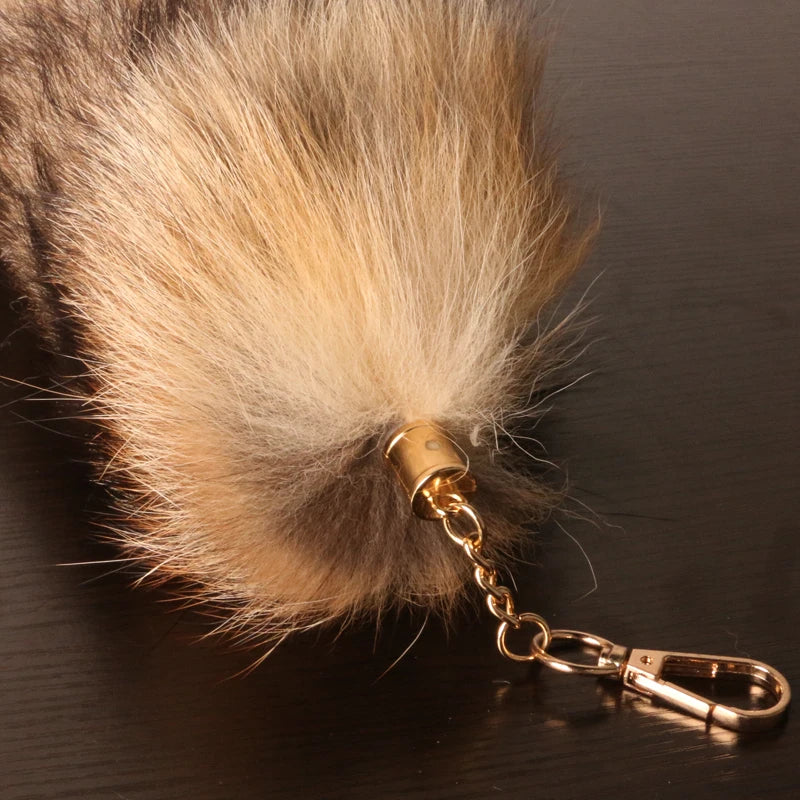 Unique Wolf Tail Fur Keychains
