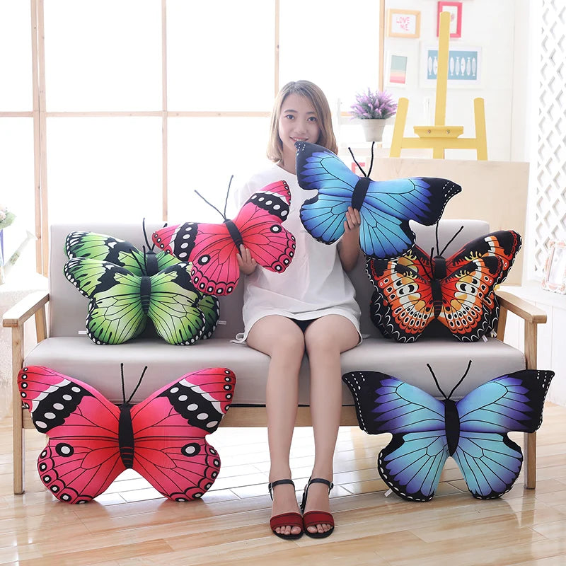 Colorful Butterfly Plush Pillow