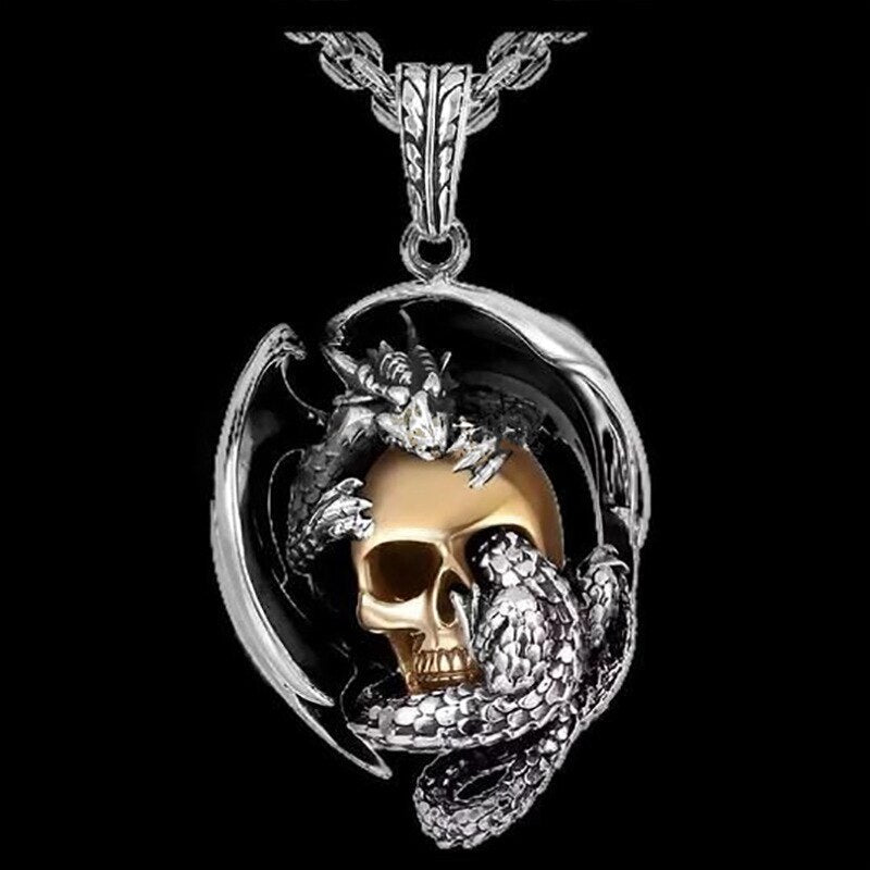 Unique Dragon Skull Necklace