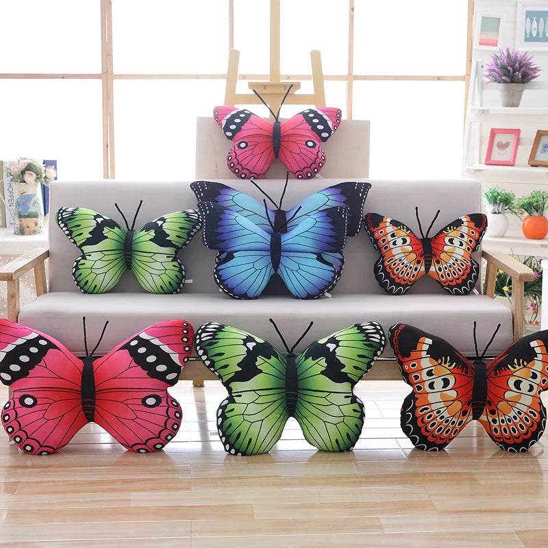 Colorful Butterfly Plush Pillow