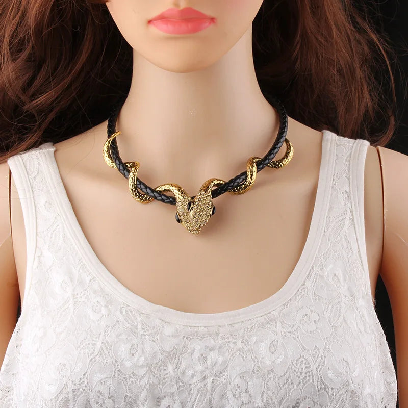 Amazing Double Snake Necklace