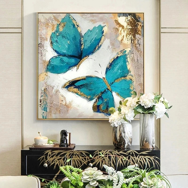Luxury Blue Butterfly Canvas