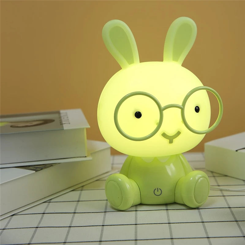 Cute Bunny with Glasses Night Lamp