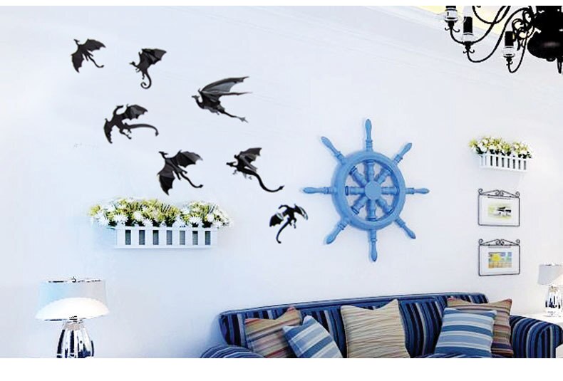 Unique 7Pcs Dragon Wall