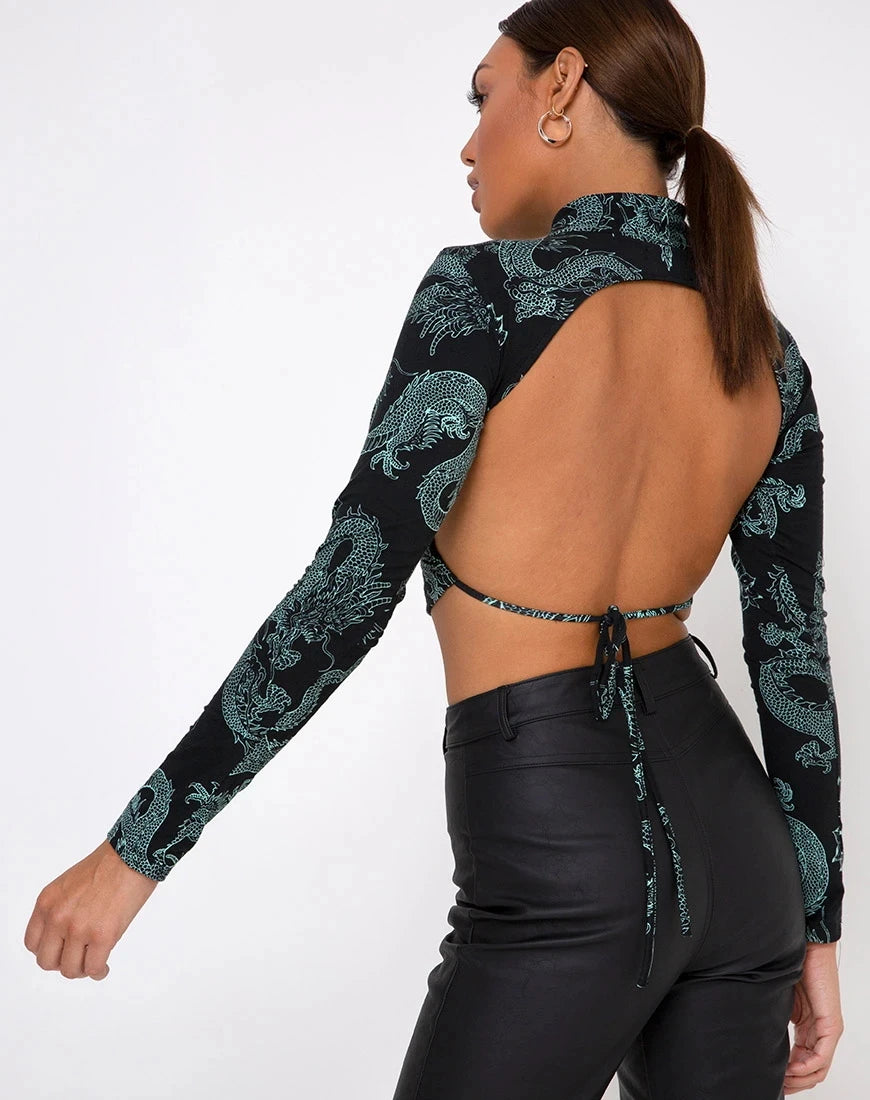 Luxury Dragon Crop Top