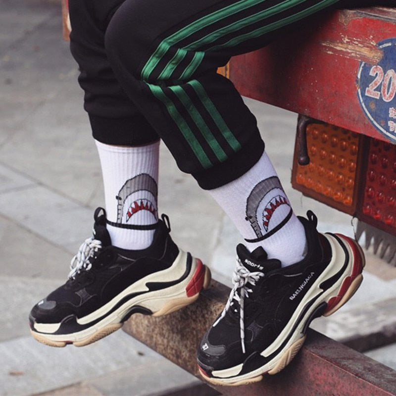 Fashion shark Hip Hop socks