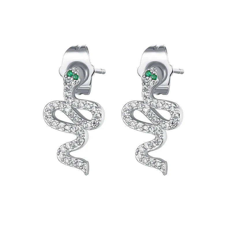 Cute Crystal Snake Piercing