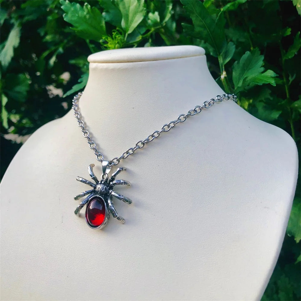 New Stainless Steel Spider Necklace