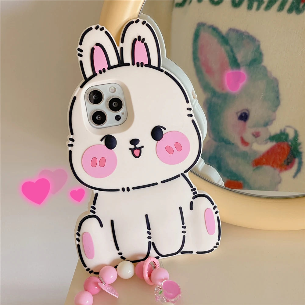 3D Rabbit Phone Case