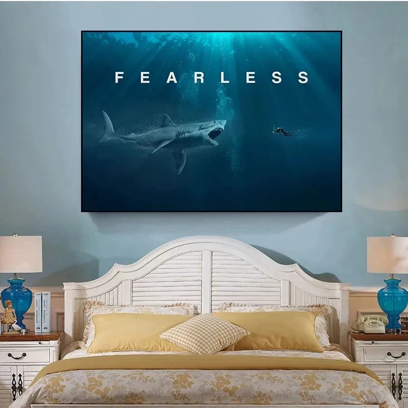 Amazing Fearless Shark Canvas