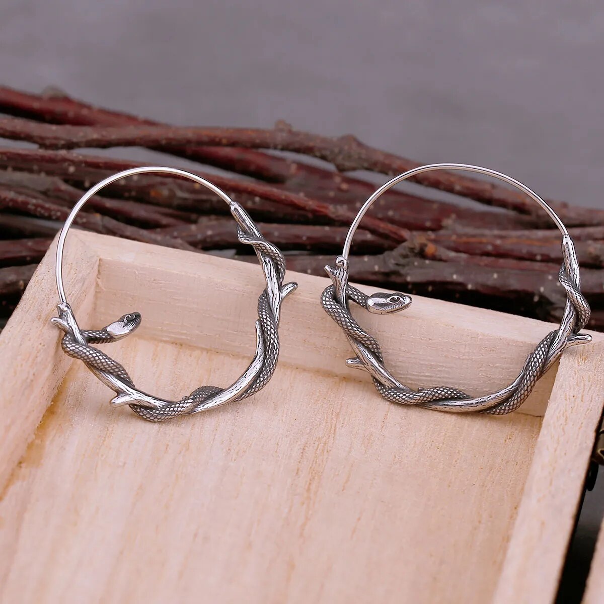Exclusive Goth Snake Earrings