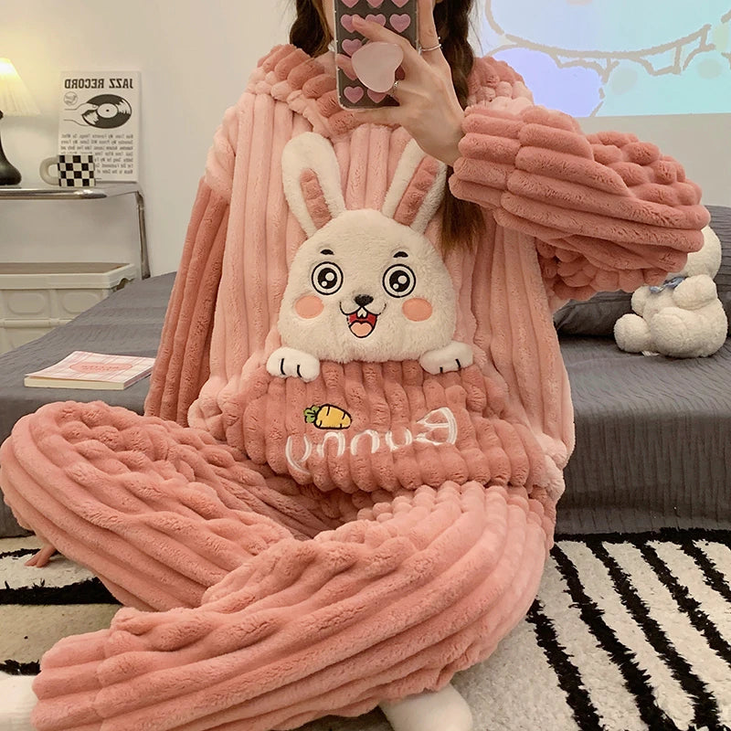 Winter Buuny Pajamas Set