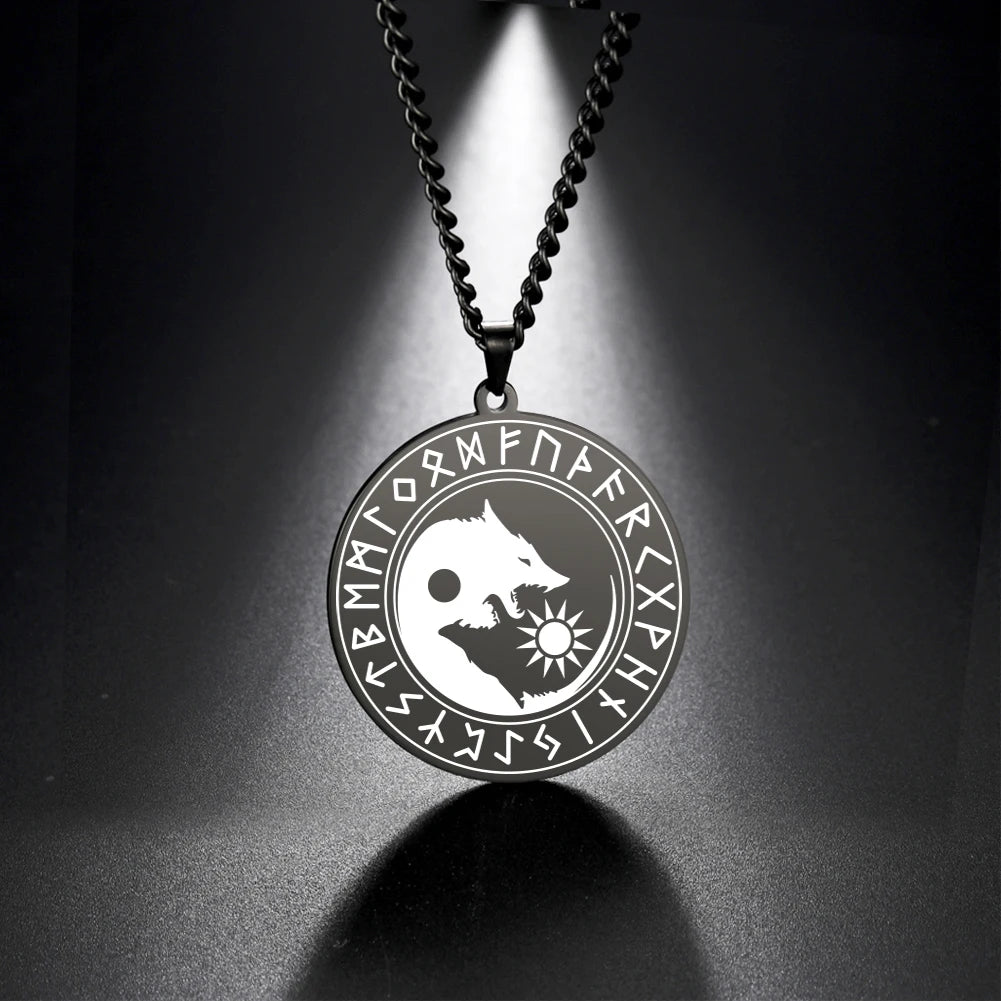 Unique Yin Yang Wolf Necklace
