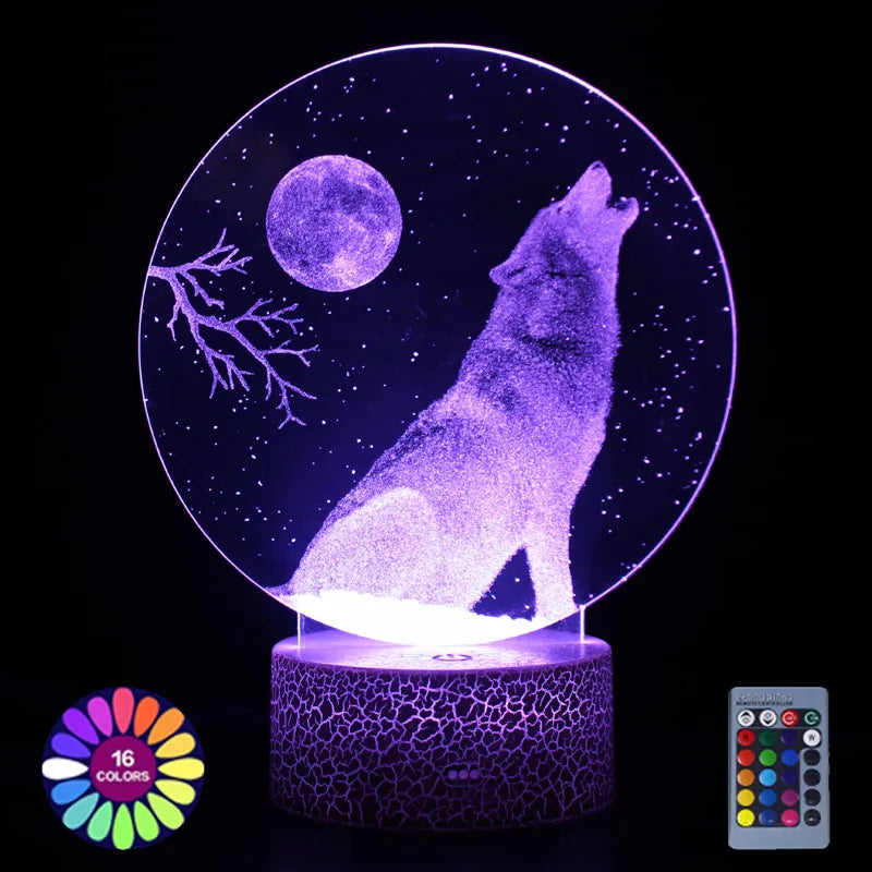 Newest 3DWolf Lamp