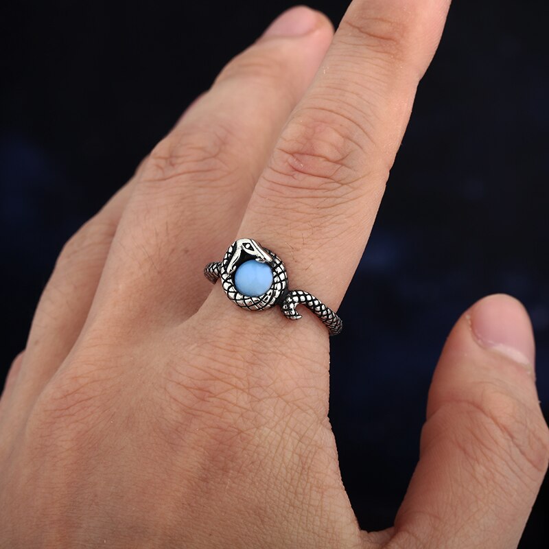 Unique Snake Stone Ring