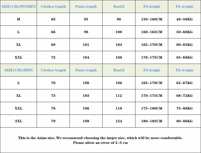 Cute Panda Couple Pajamas Set