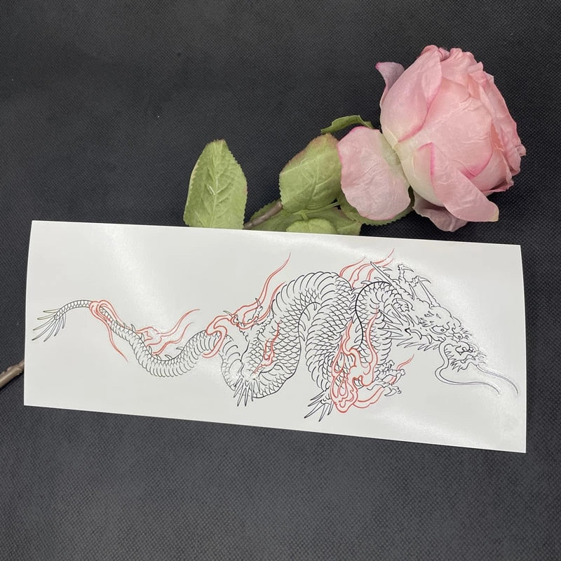 Amazing Dragon Temporary Tattoo