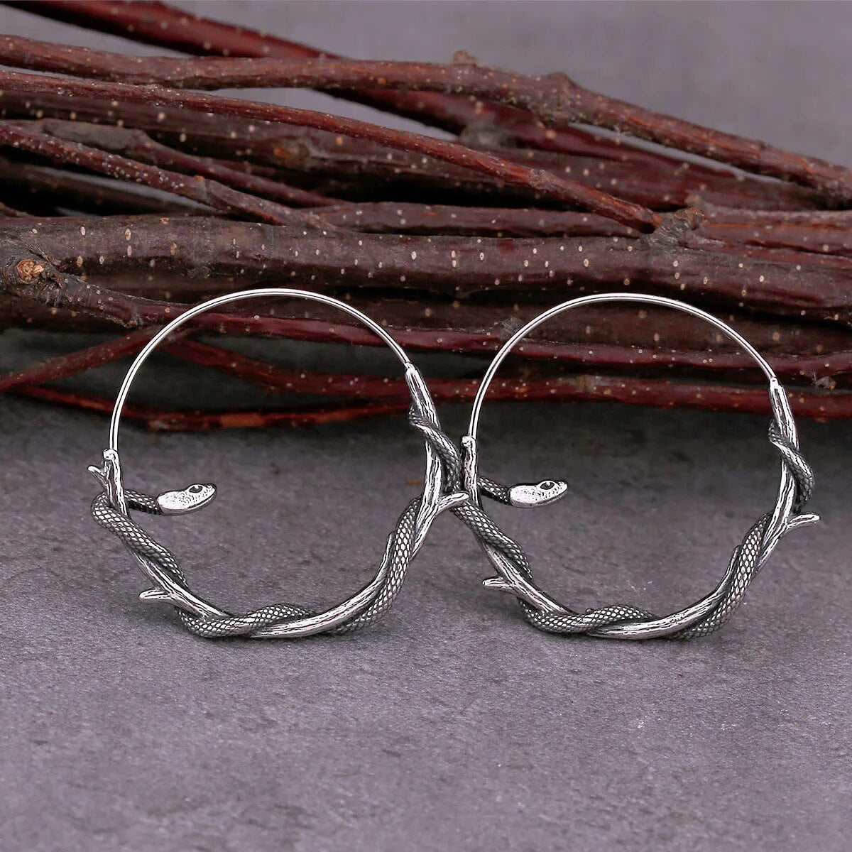 Exclusive Goth Snake Earrings