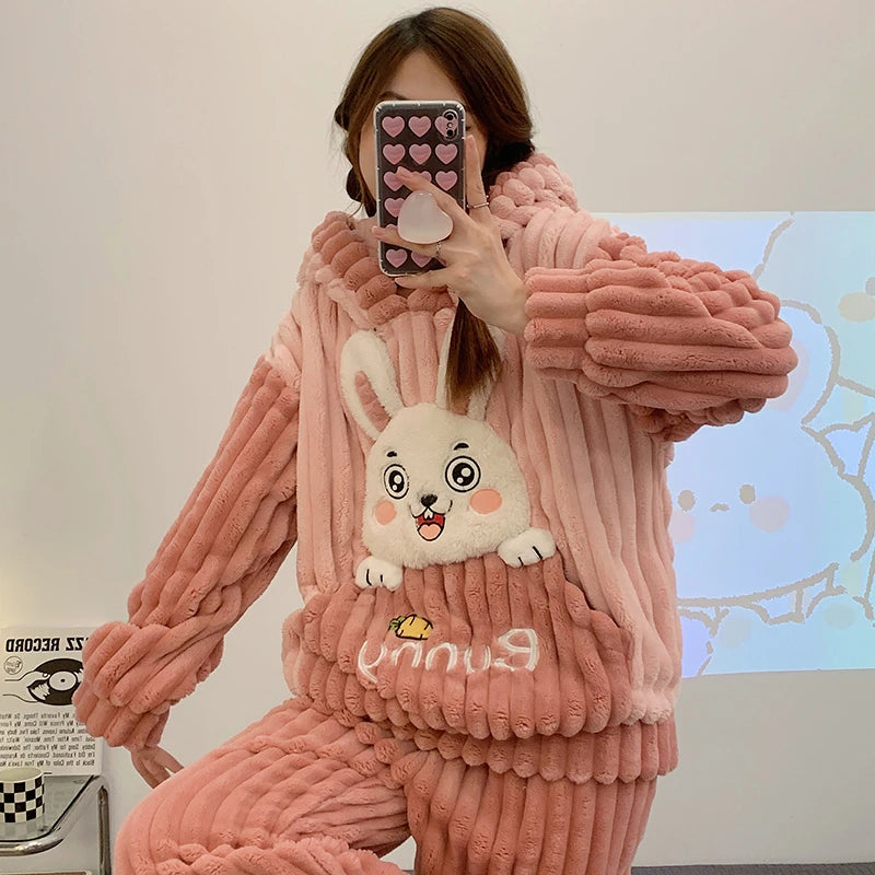 Winter Buuny Pajamas Set