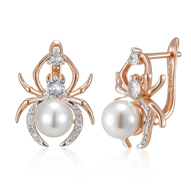 Luxury Spider Pearl Earrings