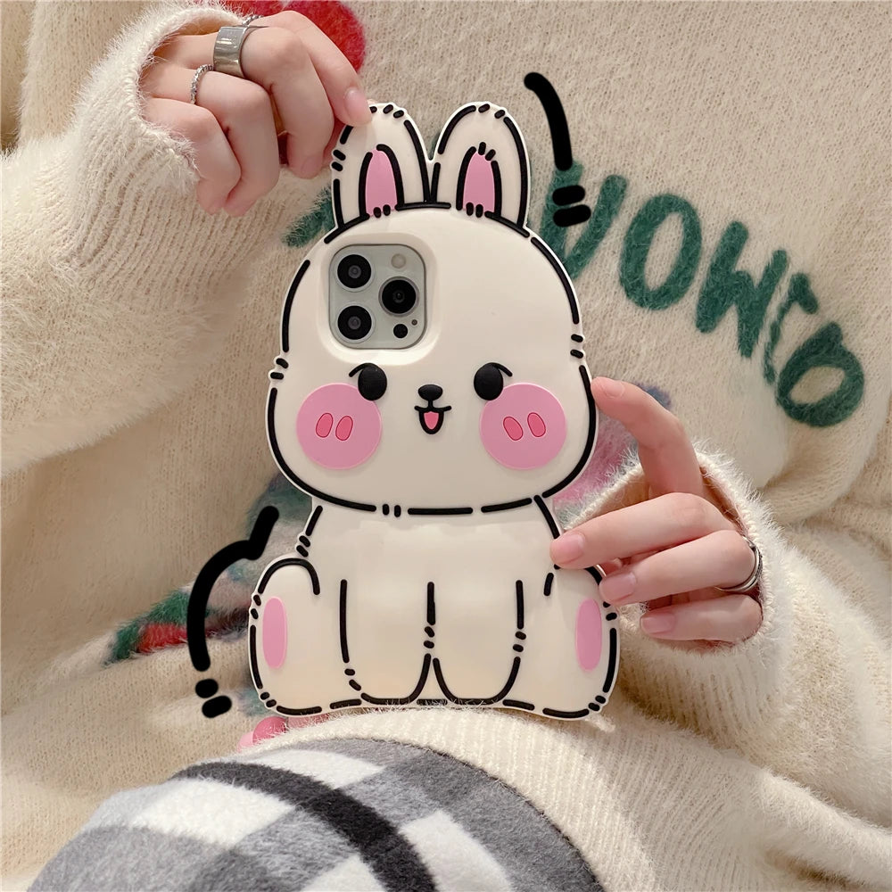 3D Rabbit Phone Case