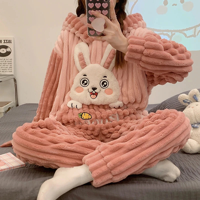 Winter Buuny Pajamas Set