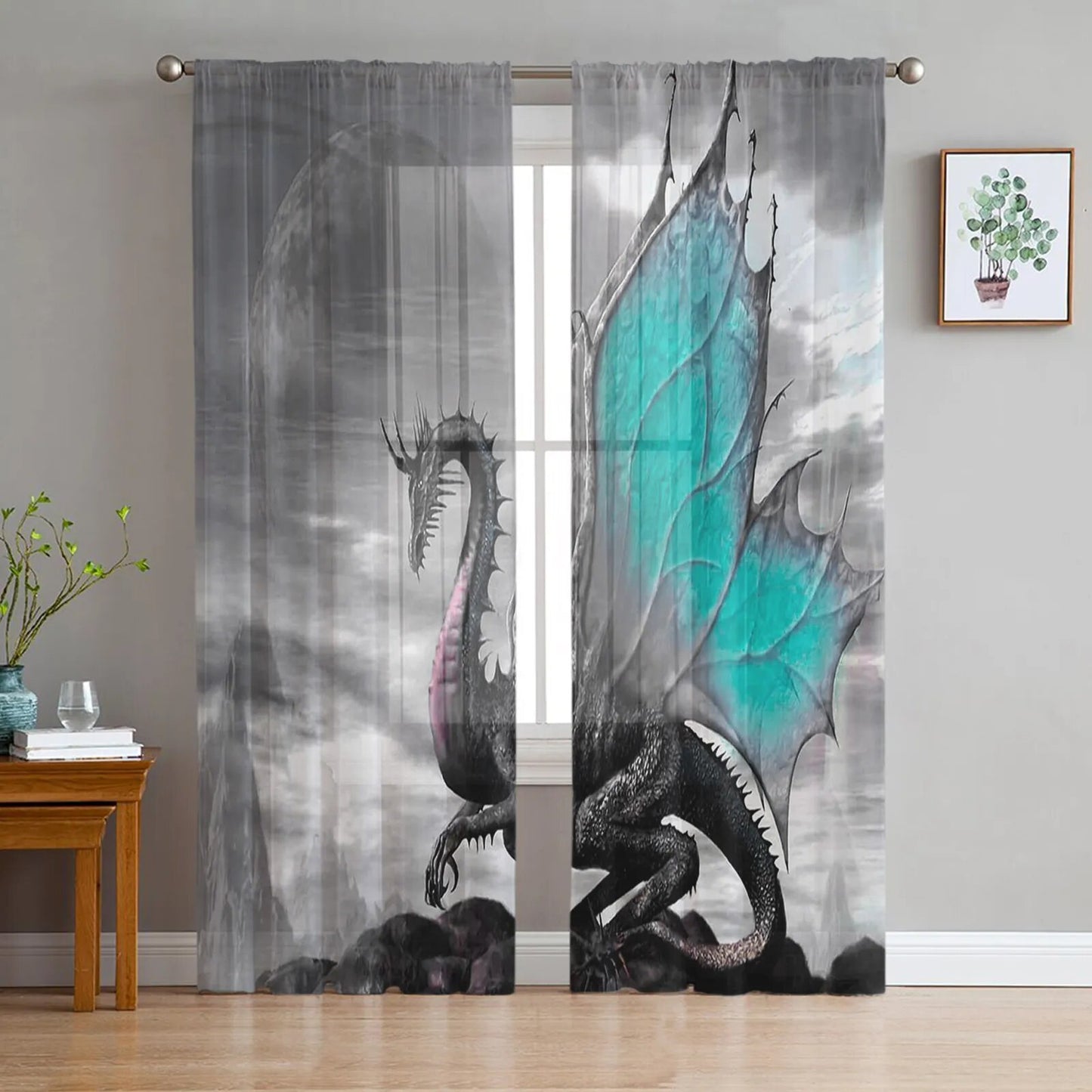 Dragon Retro Tulle Sheer
