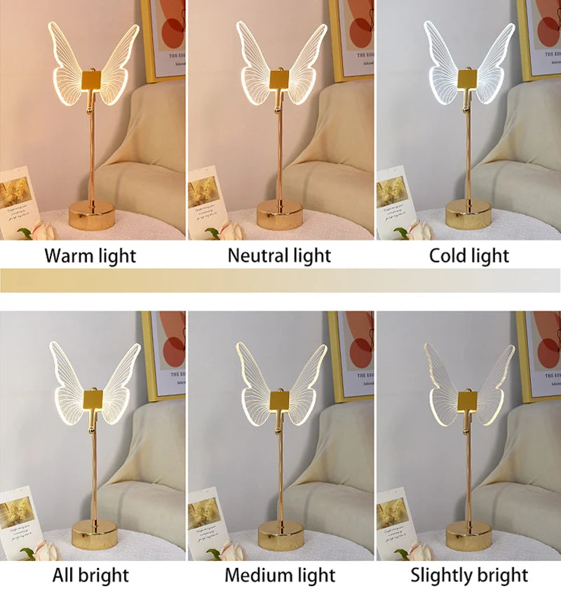 Luxury Butterfly Table Retro Lamp
