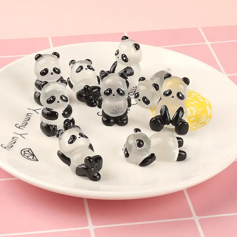 Glowing Panda Mini Figurines