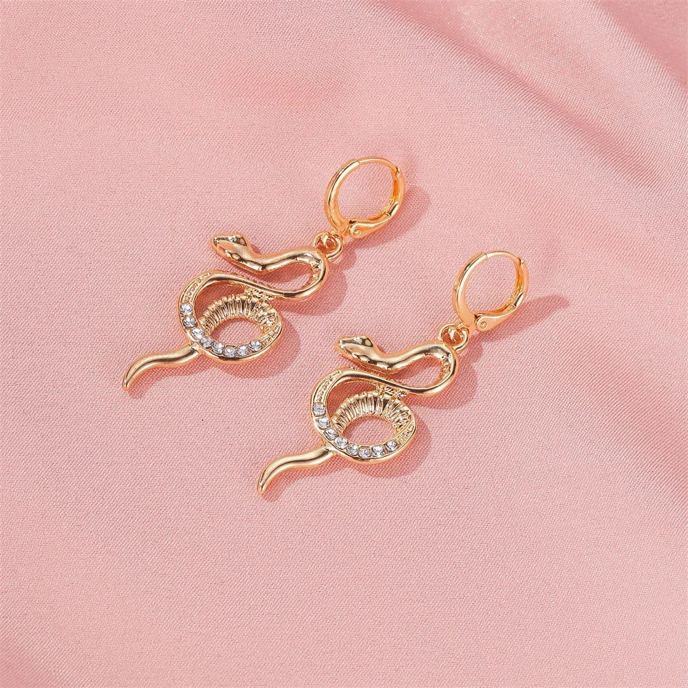 Geometric Snake Earrings