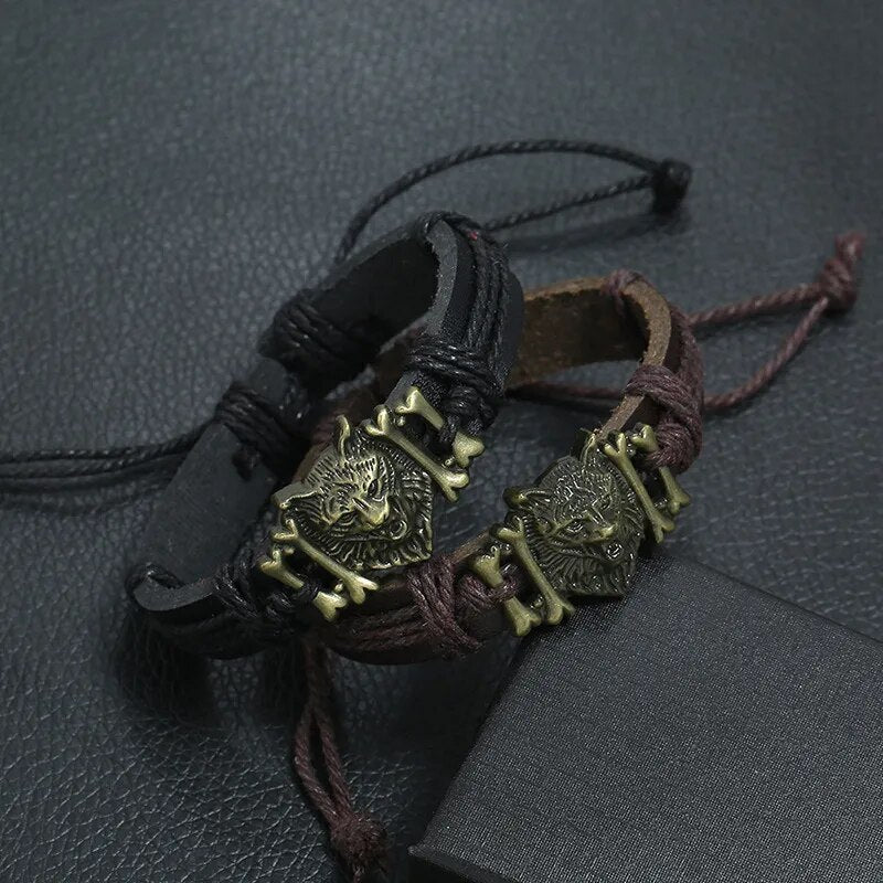 Unique Wolf Head Bracelet