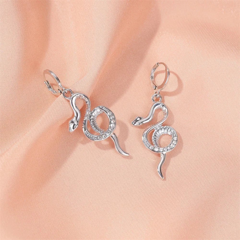 Geometric Snake Earrings