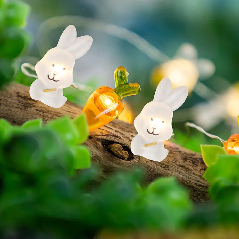 Lovely Bunny Carrot LED String Lights
