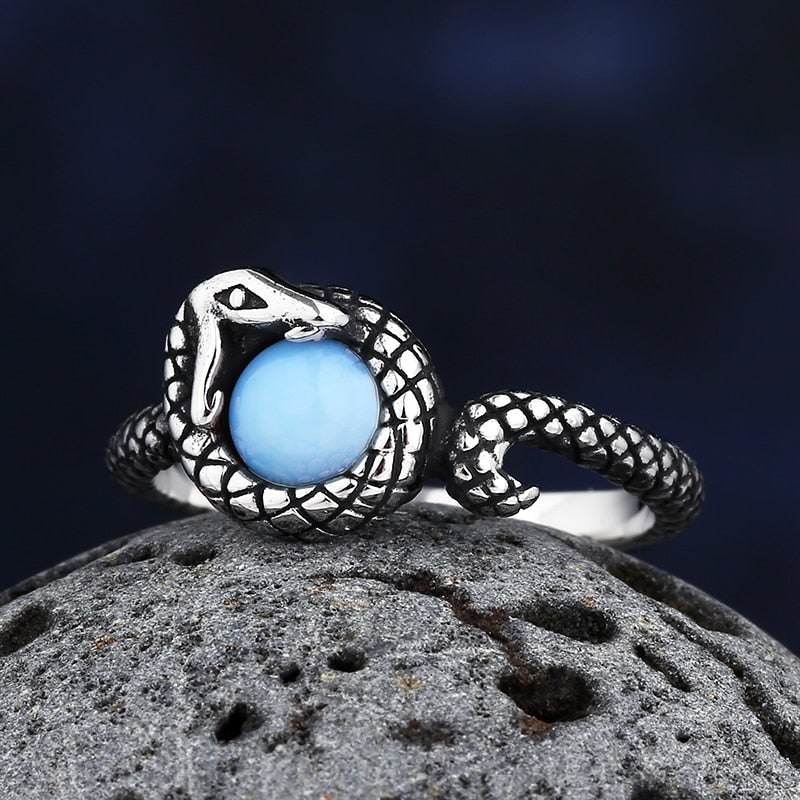Unique Snake Stone Ring