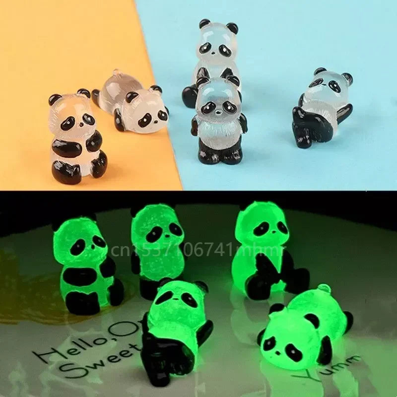 Glowing Panda Mini Figurines