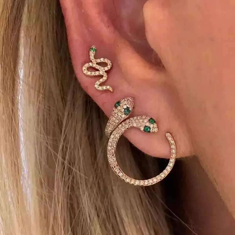 Cute Crystal Snake Piercing