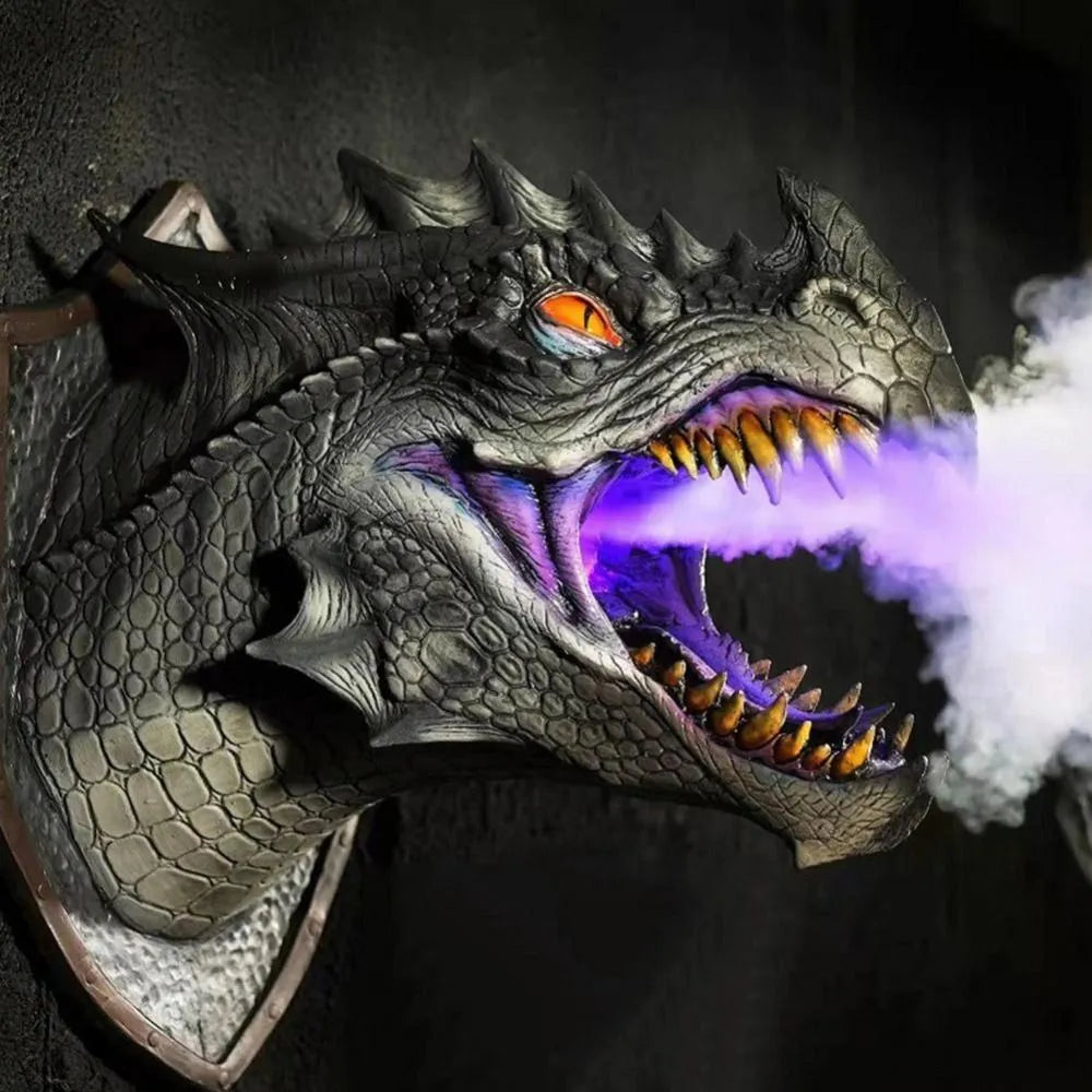 Amazing dragon head wall mount