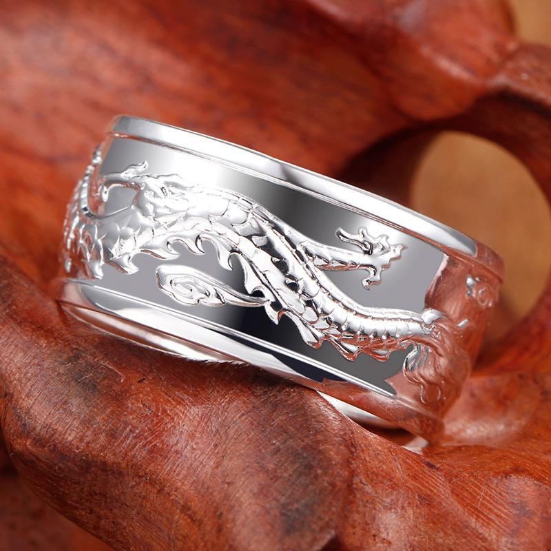 New S925 Silver Dragon Ring