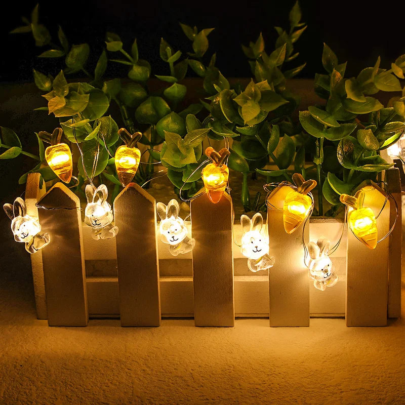 Lovely Bunny Carrot LED String Lights