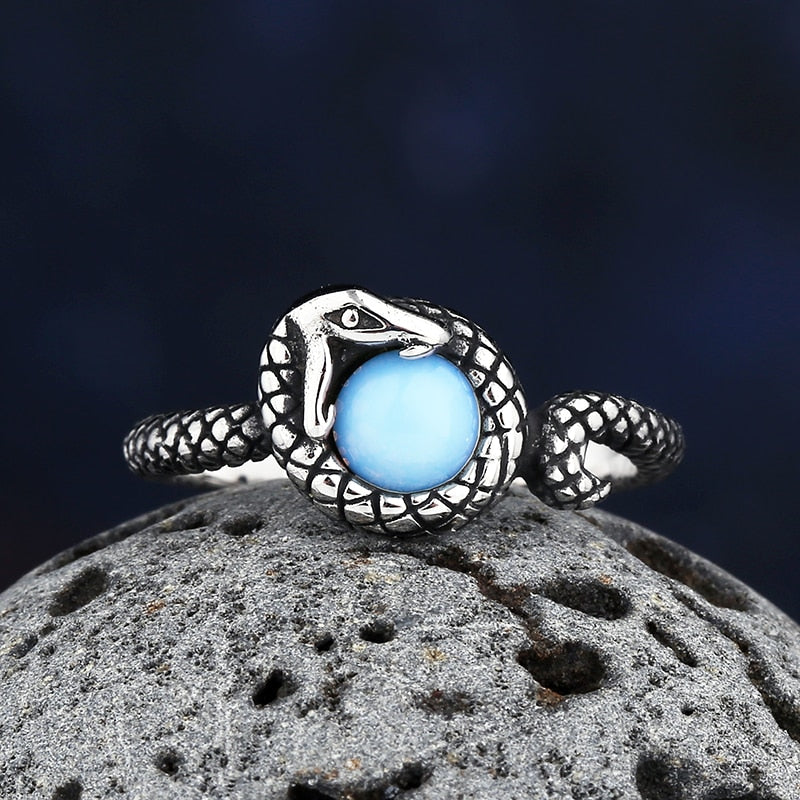 Unique Snake Stone Ring