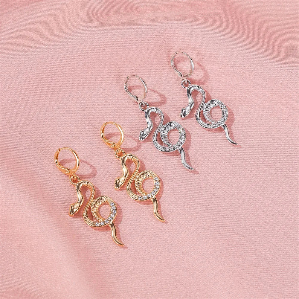 Geometric Snake Earrings