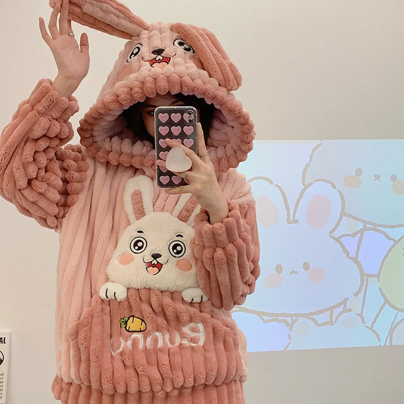 Winter Buuny Pajamas Set