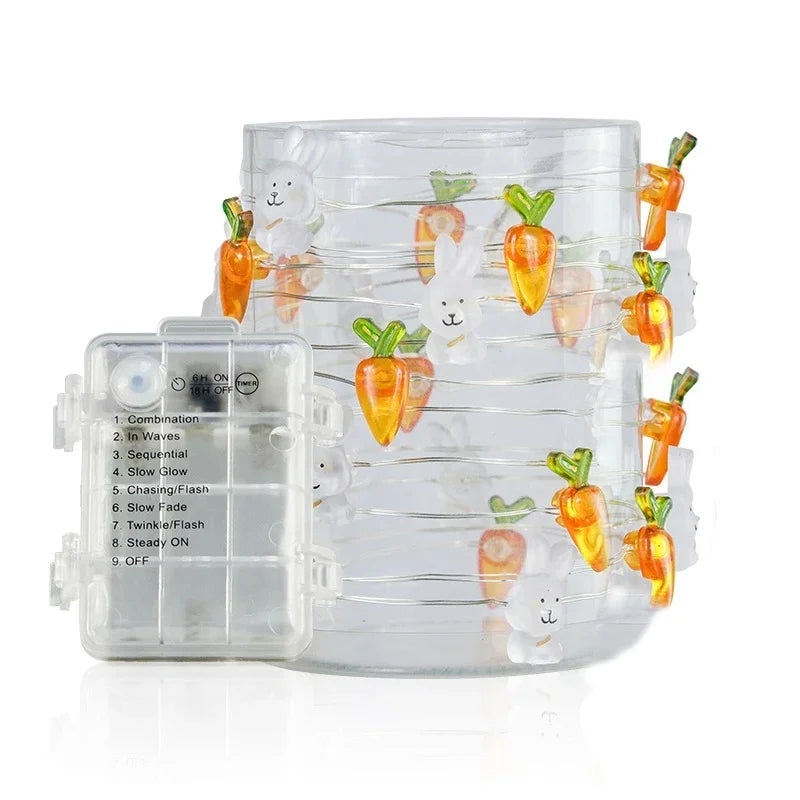 Lovely Bunny Carrot LED String Lights