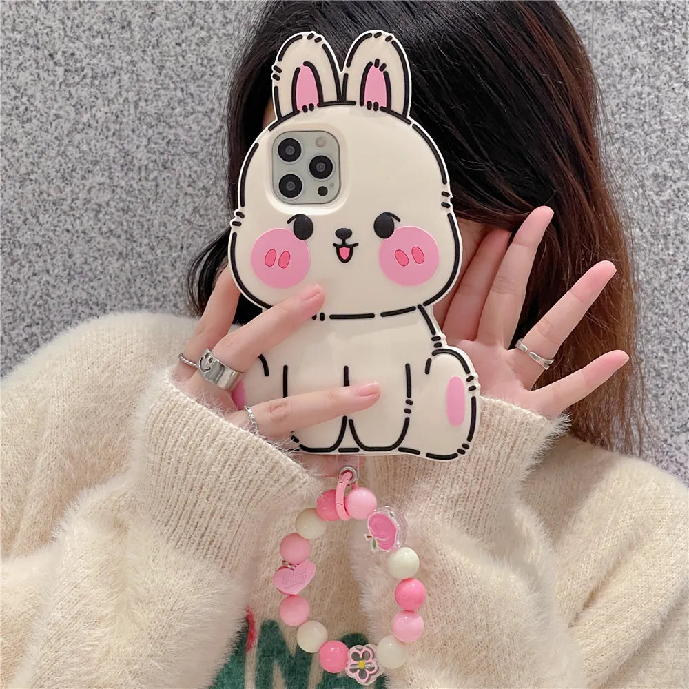 3D Rabbit Phone Case