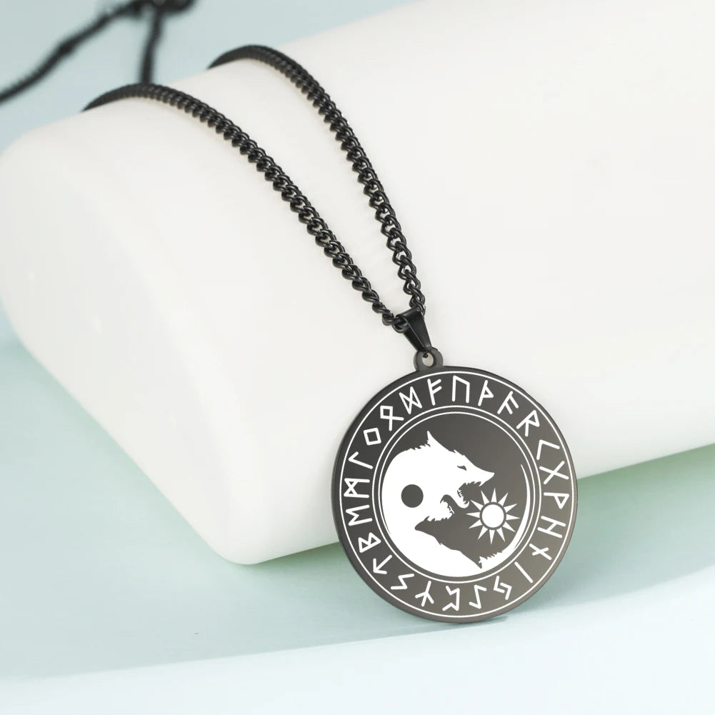 Unique Yin Yang Wolf Necklace