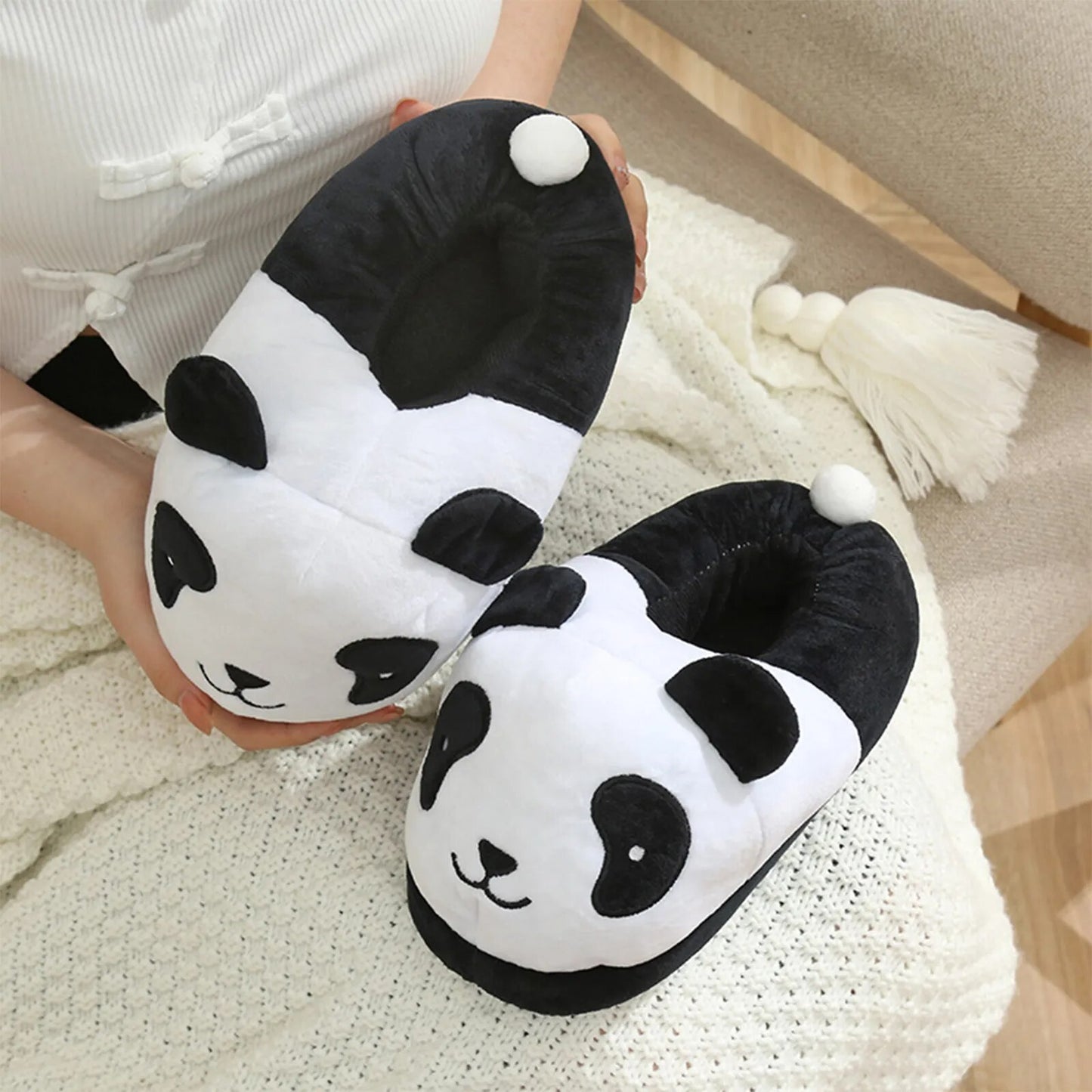 Cute Panda Plush Slippers