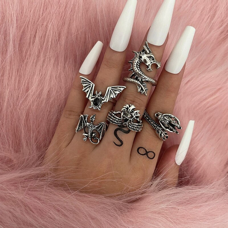 Amazing Dragon Bat Rings set