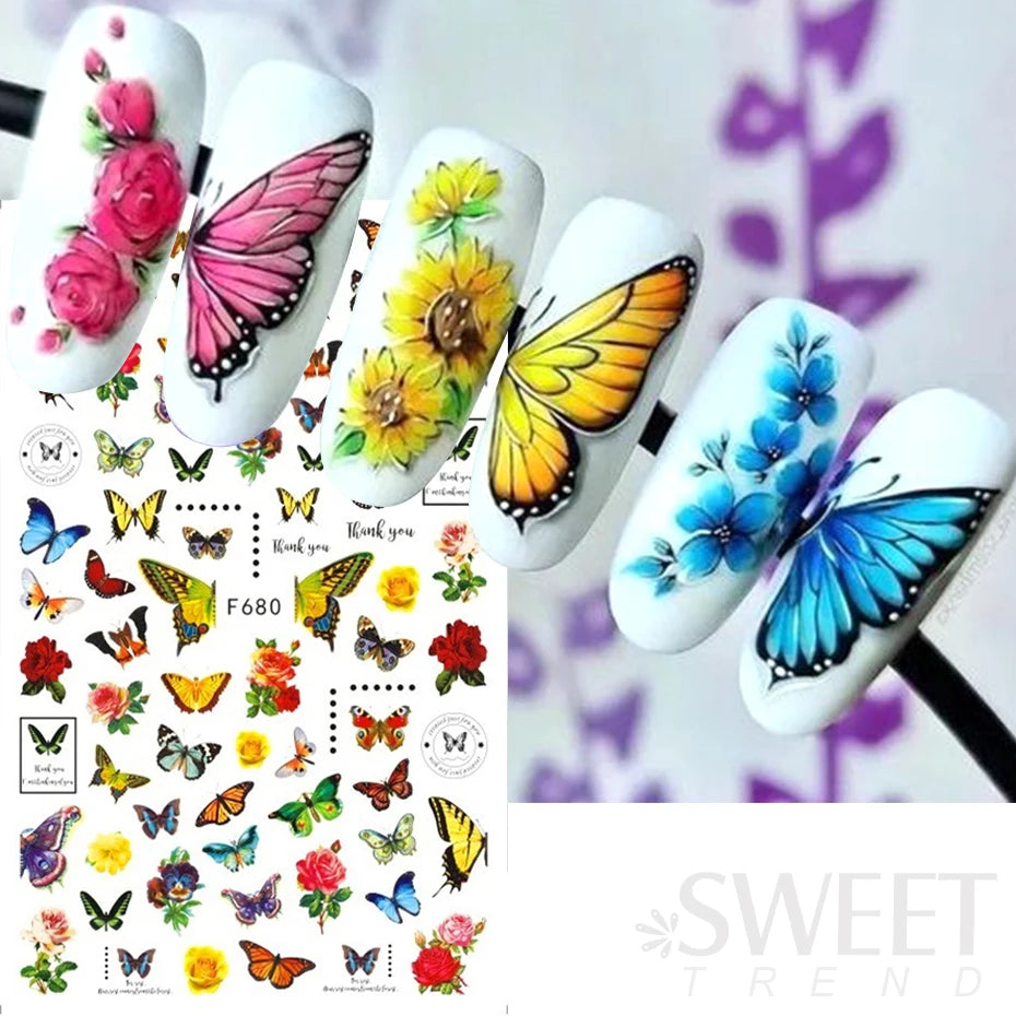 Luxury Butterflies Nail Stickers