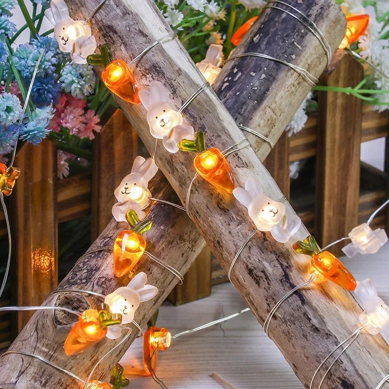 Lovely Bunny Carrot LED String Lights