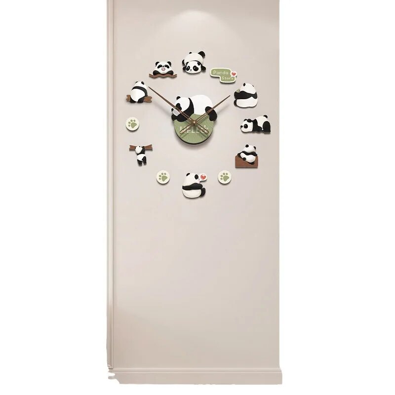 Cute Panda Clock Wall Clock